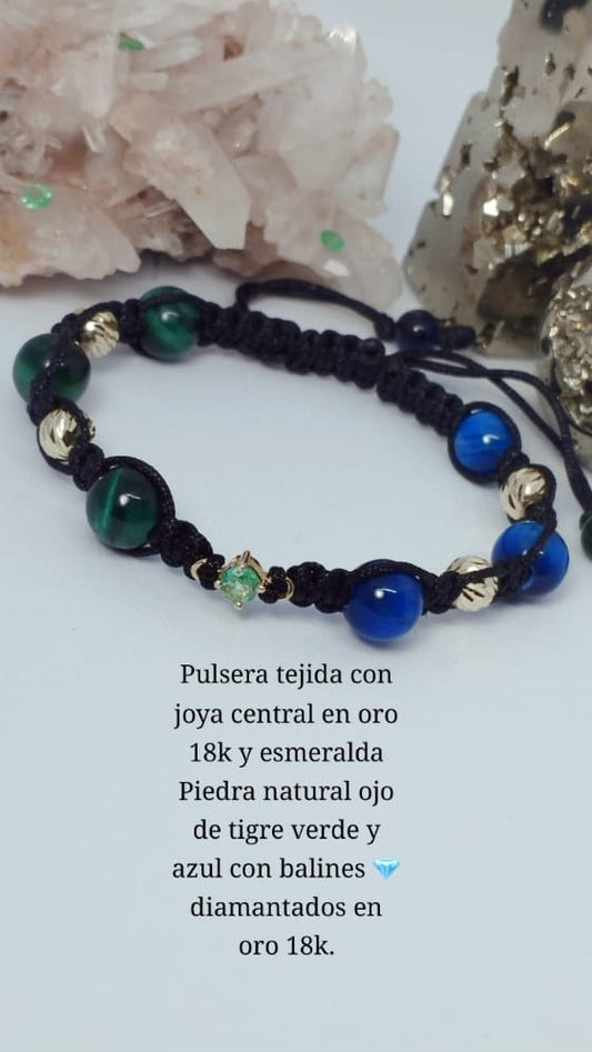 PULSERAS PIEDRAS AZUL & VERDE